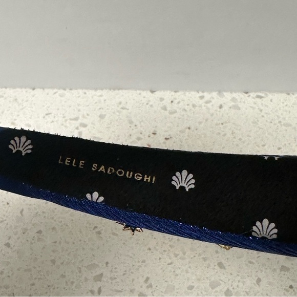 Lele Sadoughi Zodiac Virgo Sapphire Gold Embellished Alice Headband NEW - Picture 6 of 6
